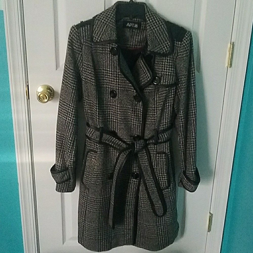 Apt 9 Black/Gray Peacoat